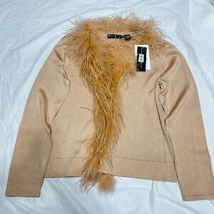Dana Buchman Tan Faux Fur Women's Jacket